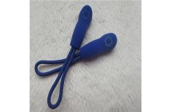 China Radian Blue Rubber Zipper Puller With Anti - Slip Dots Smooth And Durable supplier