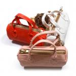 Copper Plating Handmade Leather Mini Backpack Keychain for sale