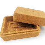 Rectangular Cork Soap Holder Dish Container Box Case For Bathroom Traveling for sale