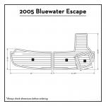 Non Skip EVA Foam Faux Teak Marine Non Skid Pads