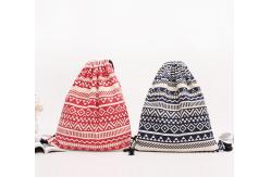 China Drawstring bags cotton material reusable canvas shopping bags custom logo supplier