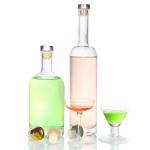 Cheep Price750ml Flint Glass  Liquor Bottles Custom Printed For Cocktail whiskey rum for sale