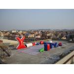 Custom High Density, PVC Tarpaulin Inflatable Paint Bunker Trampoline Combo for sale