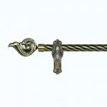 The Snail Shape Wavy Pipe Curtain Rods Single Bracket 25MM Diameter 0.6mm Thickness curtain rod set for sale
