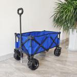 Camping Large Space Folding Beach Wagon Cart with Adjustable Handle Wide Wheels for sale