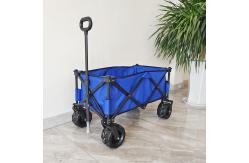 China Camping Large Space Folding Beach Wagon Cart with Adjustable Handle Wide Wheels supplier