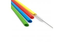China FDA Approved Degradable Silicone Drinking Straws Silk - Screen Print Logo Available supplier