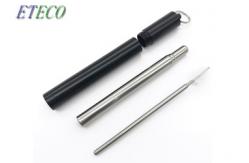 China Bar Drinking 10.5 Stainless Steel Straws With Cleaner FDA Approved Reusable supplier