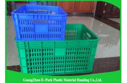 China Space Saving Heavy Duty Plastic Crates , Stackable Storage Containers Nested Freely supplier
