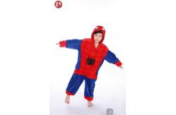 China Anime Flannel Pajama Boys Spiderman Onesie , Boys fluffy polyester Onesie Homewear supplier