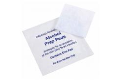 China Medical Non Woven Plain Alcohol Prep Pads Custom 70% Isopropyl Alcohol Cleaning Pads supplier