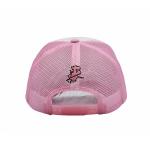 Flat Bill High Profile 5 Panel Trucker Cap With Adjustable Snapback Closure
