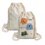 Custom Sublimation Linen Drawstring Backpack 40*30cm Promotional Drawstring Bag for sale