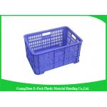 Mesh Vegetablestacking Storage Boxes , Large Big Plastic Packing Crates Collapsible
