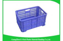 China Mesh Vegetablestacking Storage Boxes , Large Big Plastic Packing Crates Collapsible supplier