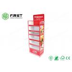 Custom Foldable Color Printing Corrugated Carton Floor Standing Display Units For Food for sale