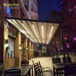 Aluminum Waterproof Sun Shade Canopy PVC Pergola LED Conservatory Roof Awnings for sale
