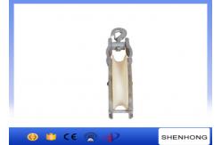 China Hook style single sheave nylon wheel stringing pulley block suitable for ACSR supplier