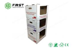 China Customized Printing Cardboard Counter Display Boxes , Light Weight Cardboard Table Display Stands supplier