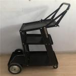 Black Iron 3 Tiers Mig Welder Cart Rolling Welding Cart With Drawers Tank Storage for sale