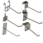 Retail Metal Display Hanging Hooks Rack Double Wire Slotted Merchandise Hanging Strips for sale