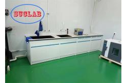 China Customizable Chemistry Lab Bench with Splash-proof Box and Safeguard Cover supplier