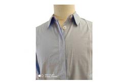 China Cotton Ladies Casual Wear Summer Fashion Simple Tops Turn Down Collar Shirt supplier