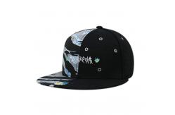China Custom Chinese Style Flat Brim Snapback Hats / 6 Panel Camo Embroidered Snapback Hats supplier