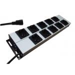 10 Way European Power Strip Multi Outlet AC Power Distribution With Aluminum Housing