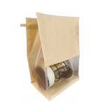 China Moisture Resistant High Tensile Strength Kraft Window Bag with Customizable Printing for Food Packaging for sale