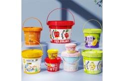 China 300ml PP Plastic Beverage Chocolate Spread Food Sauces Pack Buckets Customized IML Container supplier