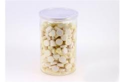 China Clear Plastic PET Easy Open Can 500ml Round Candy Tubes Packaging SGS Certificate supplier