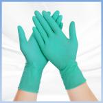 Green Hygienic Nitrile Gloves Food Safe Prep Safe 6 Mil Nitrile Gloves for sale