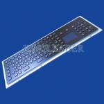 Waterproof Black Metal Panel Mount Keyboard With Trackball , Function Keys And Number Keypad