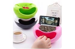 China Sustainable Plastic Household Storage Container Pistachio Nut Bowl With Shell Holder supplier