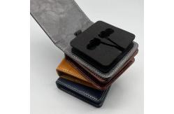 China Foam Inlay Shockproof Hard Shell earphone Case PU Leather Exteriors supplier