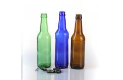 China Empty Flint Embossed Glass Beer Bottle 375ml 1L supplier
