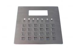 China IP66 Customized 24 Keys Top Panel Mounting illuminated metal stainless steel keypad supplier