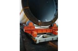 China Painting Welding Rotator Steel Roller Motorized Trolley supplier
