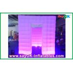 Advertising Booth Displays Portable Wedding Party Inflatable Photo Booth 2.4m With 1 Door Logo Print Picture Booth for sale