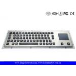 Panel Mount Illuminated Metal Keyboard With 65 Backlight Keys And Integrated Touchpad for sale