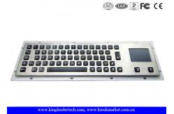 China Panel Mount Illuminated Metal Keyboard With 65 Backlight Keys And Integrated Touchpad supplier