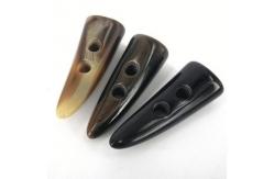 China Brown Plastic Horn Toggle Buttons , Sweaters supplier