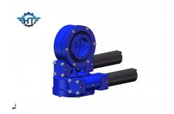 China 600Nm Dual Axis Solar Slew Drive With 24VDC Motor And Encoders supplier