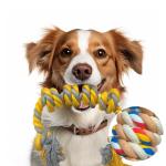 Chewer Toy Large Dog Aggressive Colors Crocheted Indestructible Rope Polyester Material for sale