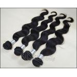 16 Inch Peruvian Virgin Human Hair Extensions Natural Black 100g