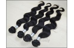 China 16 Inch Peruvian Virgin Human Hair Extensions Natural Black 100g supplier