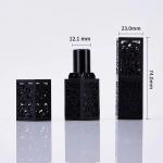Square Shape Red Black Empty Lipstick Tube Carving Hollow