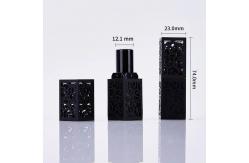 China Square Shape Red Black Empty Lipstick Tube Carving Hollow supplier