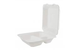 China Eco Friendly Biodegradable Clamshell Boxes , 3 Compartment Disposable Food Containers supplier